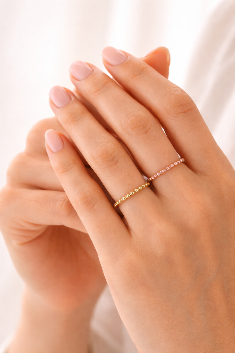 Promise Spark Ring — Gold & Rose Gold Plated Sterling Silver