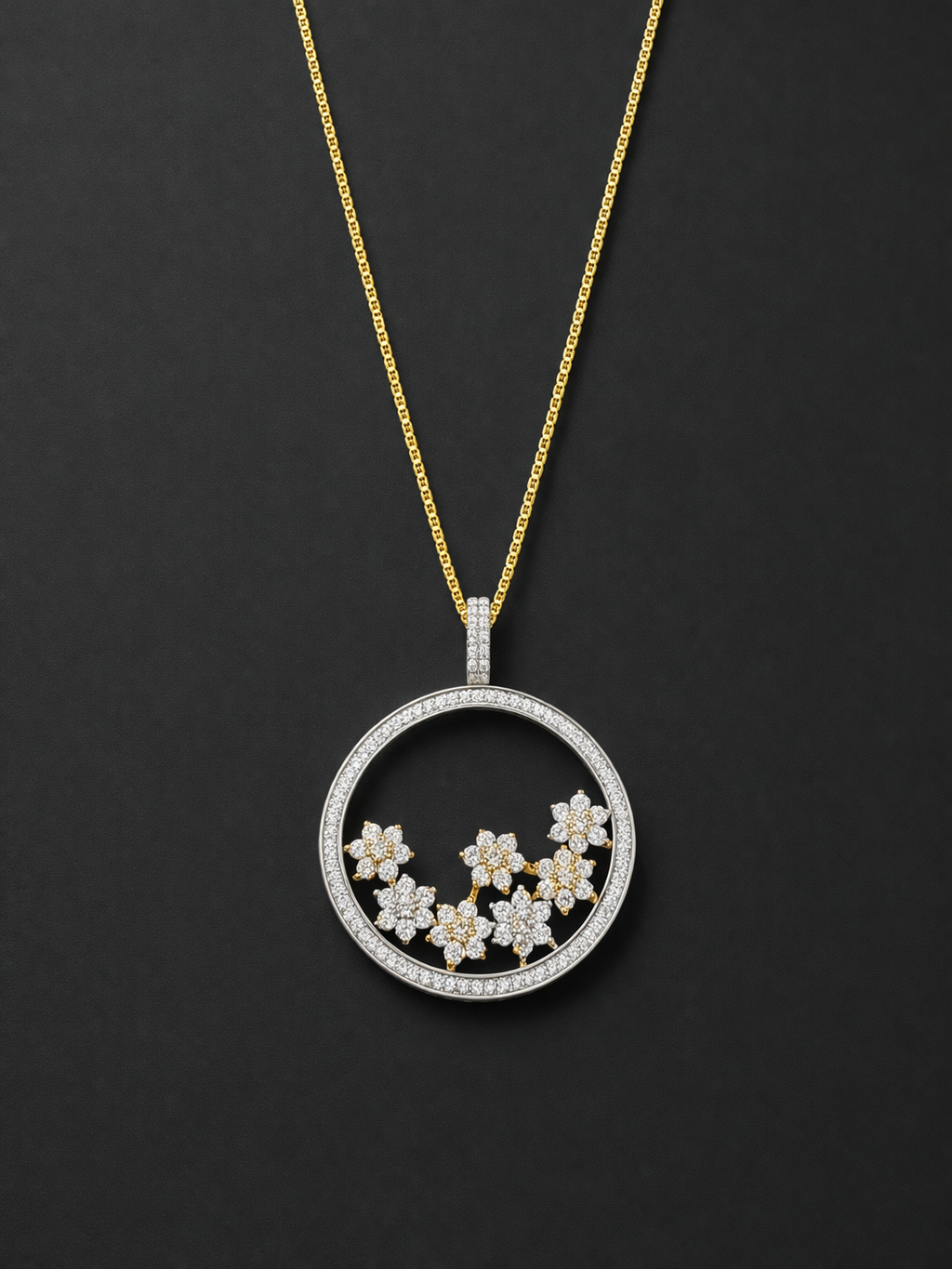 Floral Necklace | 925 Sterling Silver | Gold & Rose Gold | Silverster