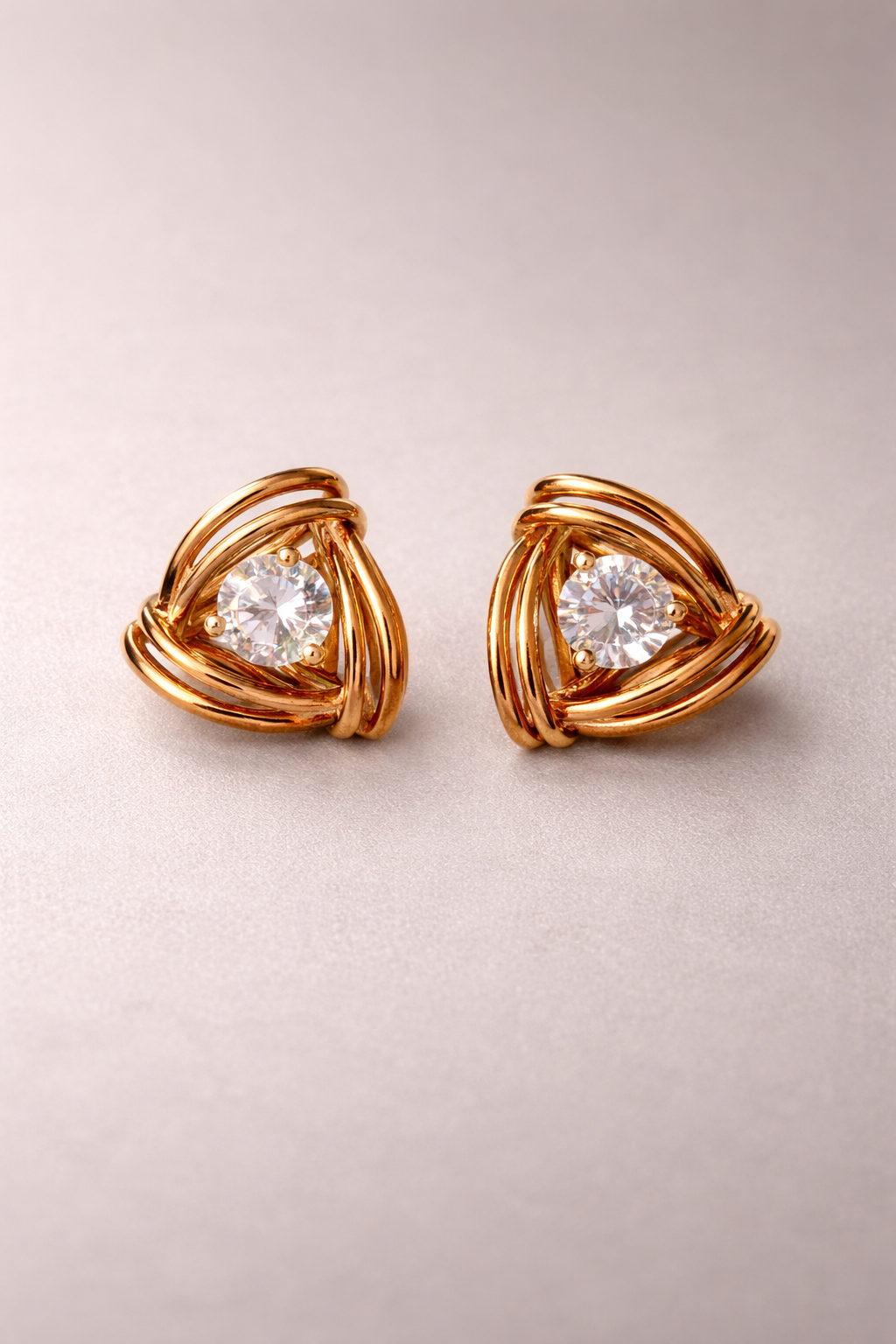 Trinity Knot Earrings | Rose Gold 925 Silver