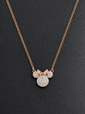 Blush Bow Radiance — 925 Sterling Silver Rose Gold Chain Necklace