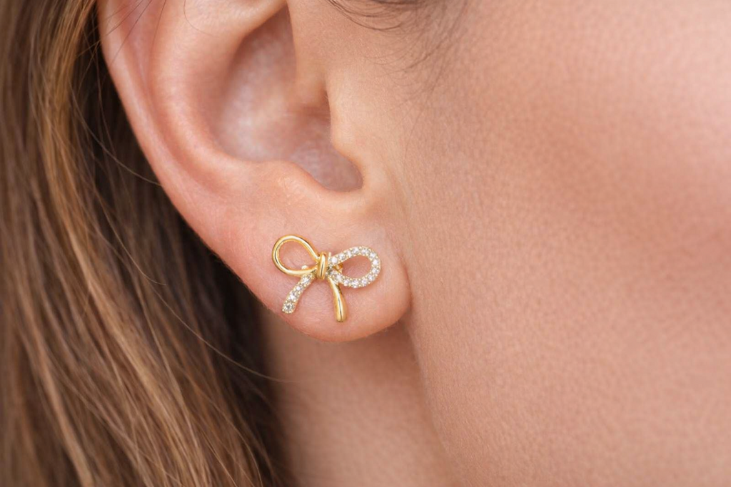 Bow Stud Earrings | Gold & Rose Gold | 925 Sterling Silver