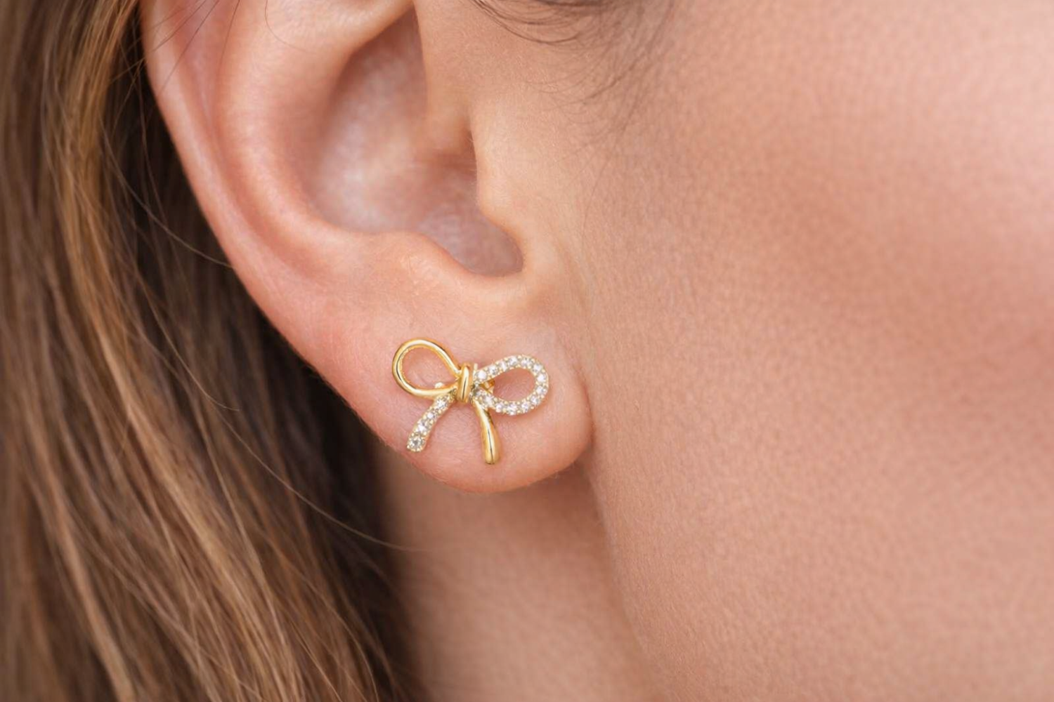 Bow Stud Earrings | Gold & Rose Gold | 925 Sterling Silver