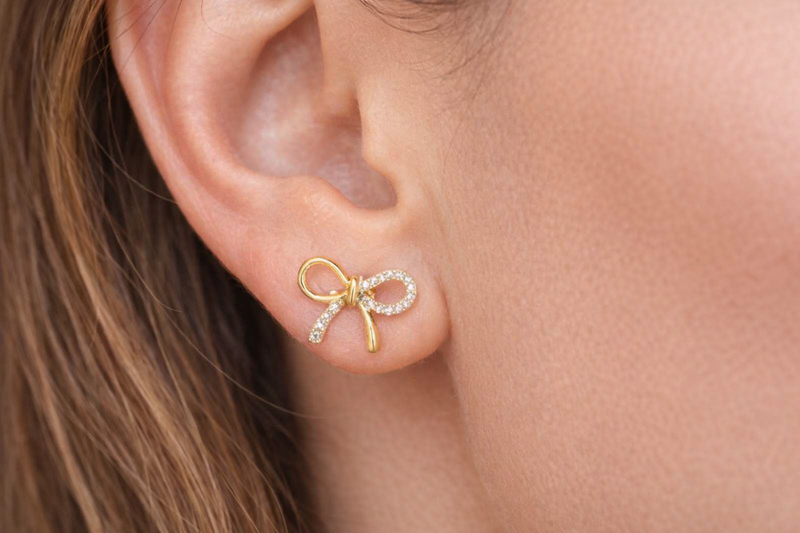 Bow Stud Earrings | Gold & Rose Gold | 925 Sterling Silver