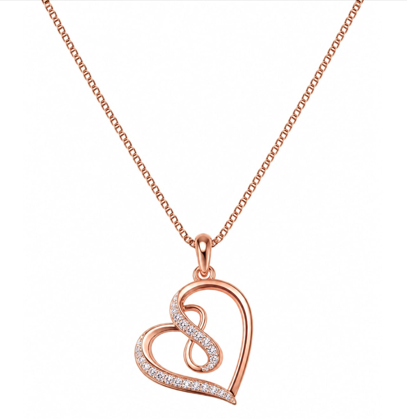 925 Sterling Silver Heart Pendant Necklace