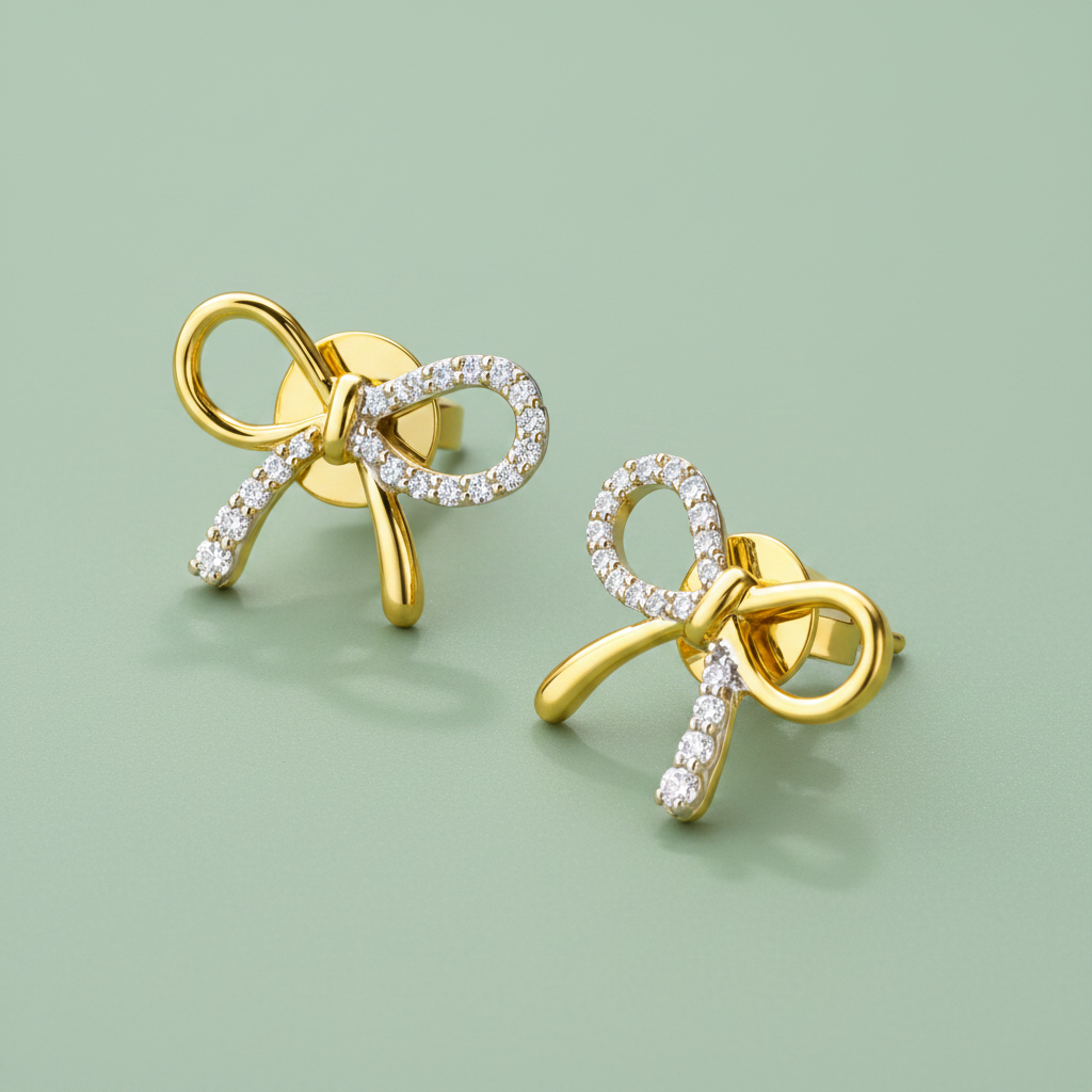 Bow Studs Sage Green