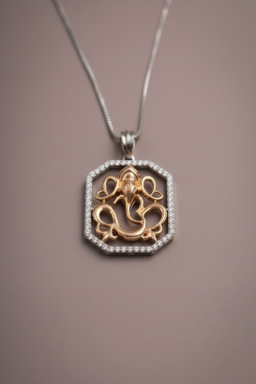 Ganesha Pendant — Matte Background