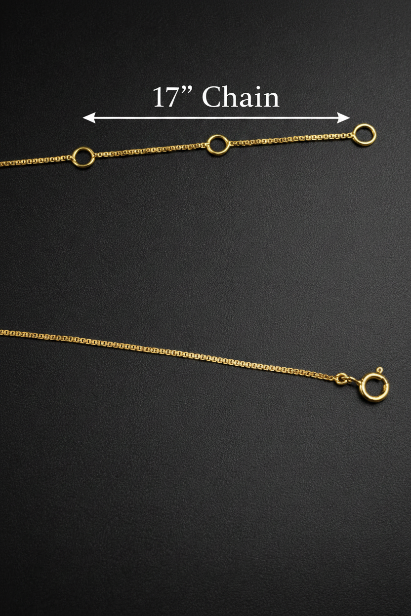 Gold 17 Inch Chain Annotated