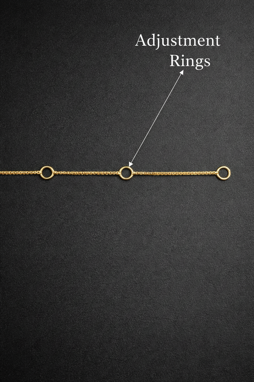 Gold Chain Adjustment Rings Annotated