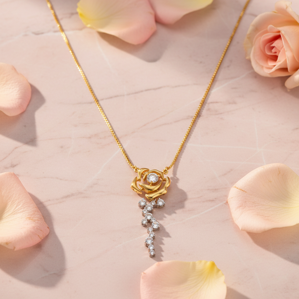 Rose Pendant Blush Marble